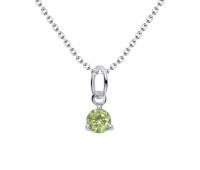 August Birthstone Silver Necklace SPE-5717